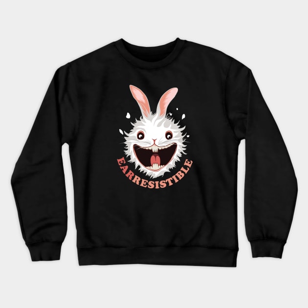 Ear-resistible Rabbit Face Crewneck Sweatshirt by TMBTM